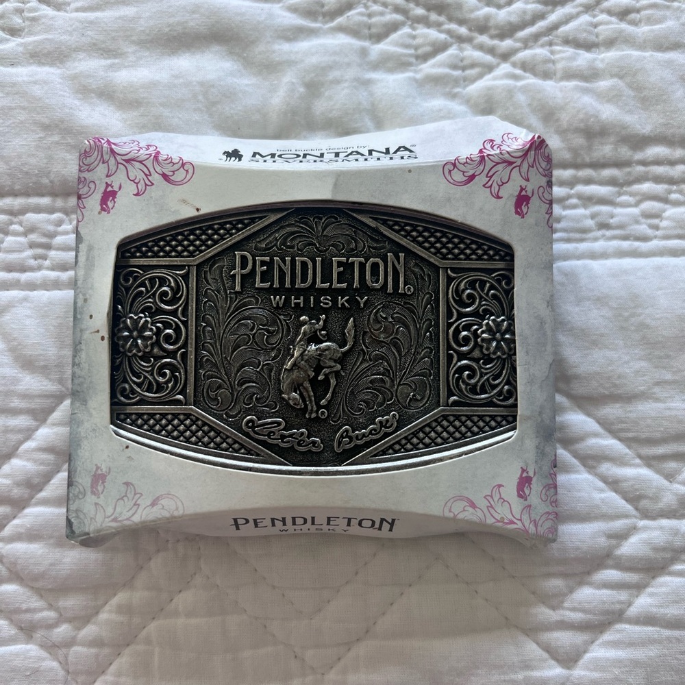 Pendleton Silver Belt Buckle by Montana Silversmiths